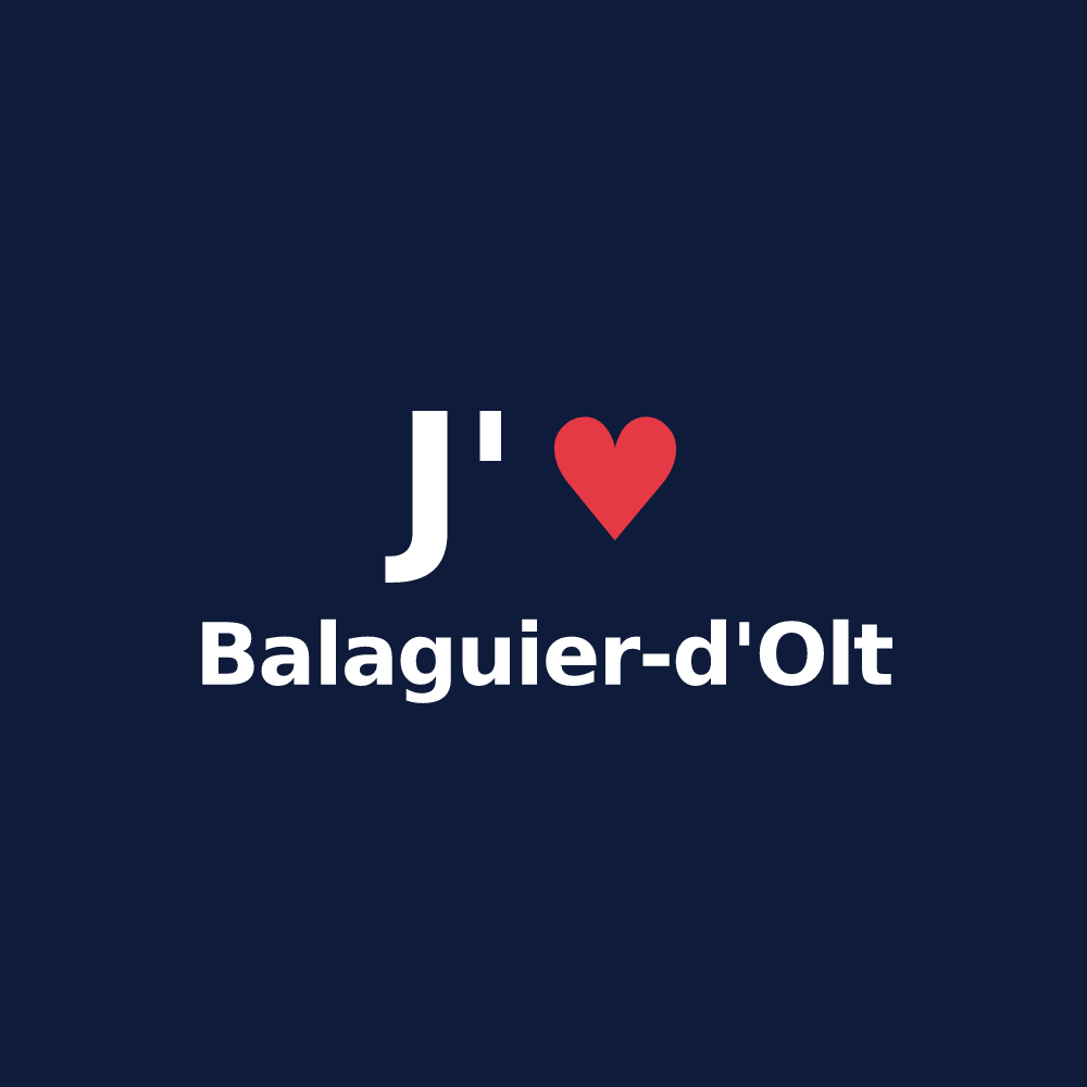 T-shirt personnalisé Balaguier-d'Olt — design J'aime Balaguier-d'Olt