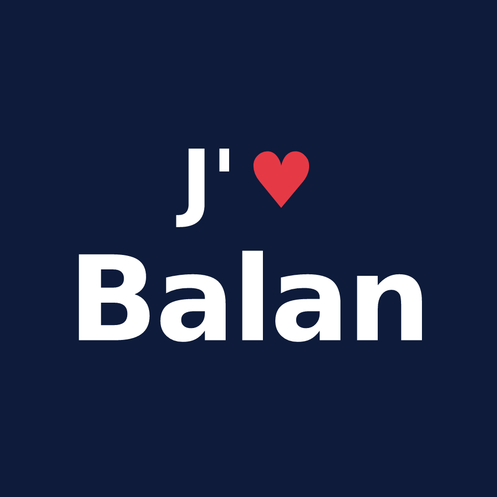 T-shirt personnalisé Balan — design J'aime Balan