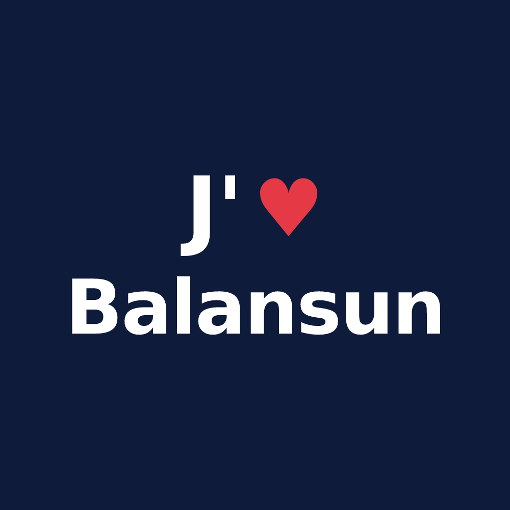 T-shirt personnalisé Balansun — design J'aime Balansun