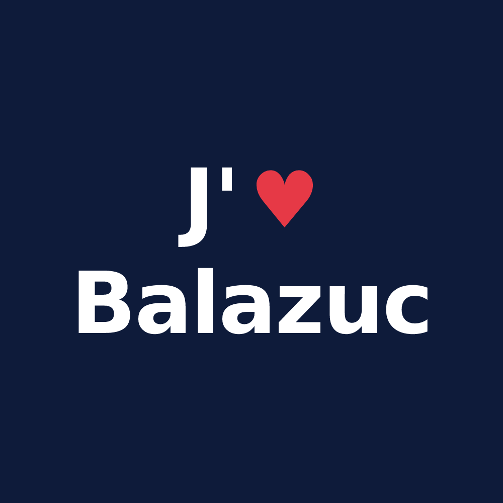 T-shirt personnalisé Balazuc — design J'aime Balazuc