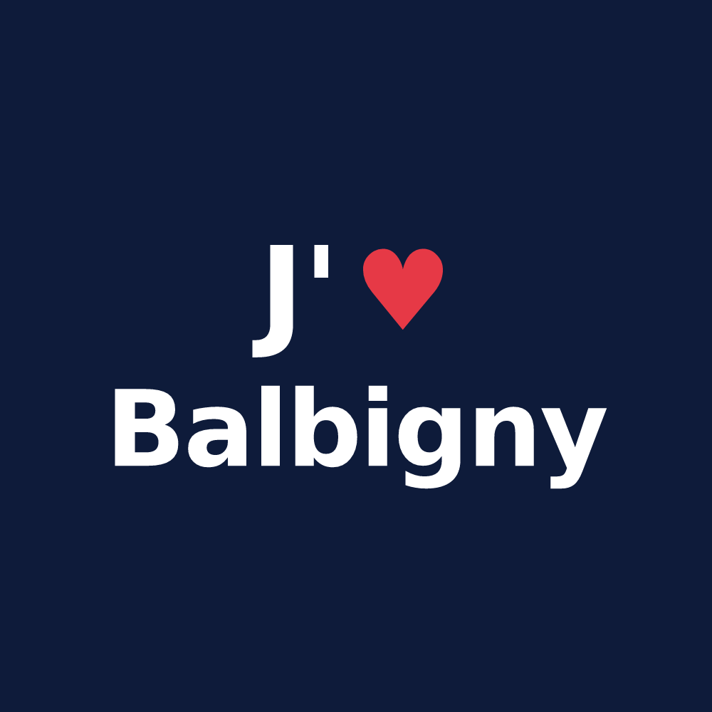 T-shirt personnalisé Balbigny — design J'aime Balbigny