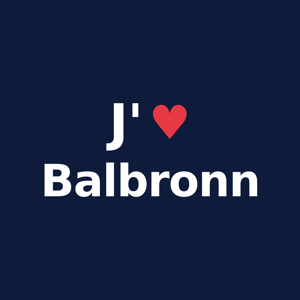 T-shirt personnalisé Balbronn — design J'aime Balbronn