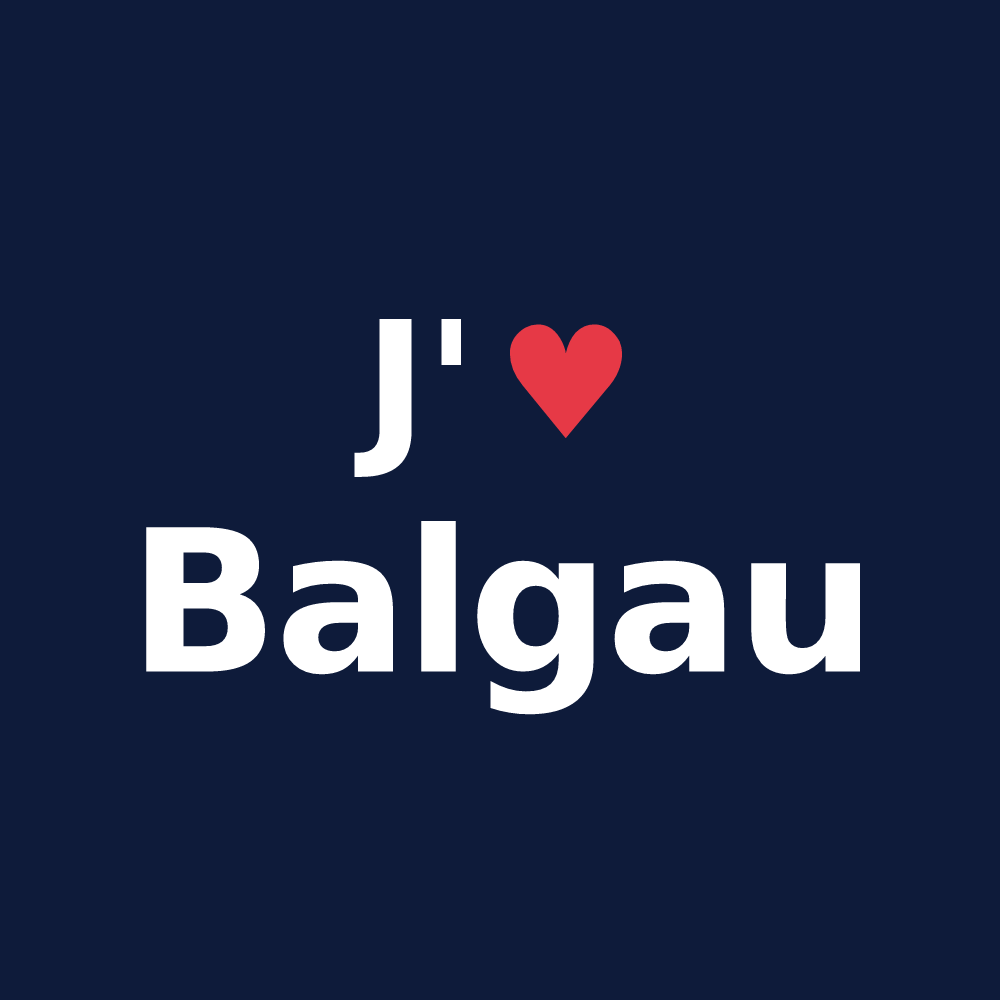 T-shirt personnalisé Balgau — design J'aime Balgau