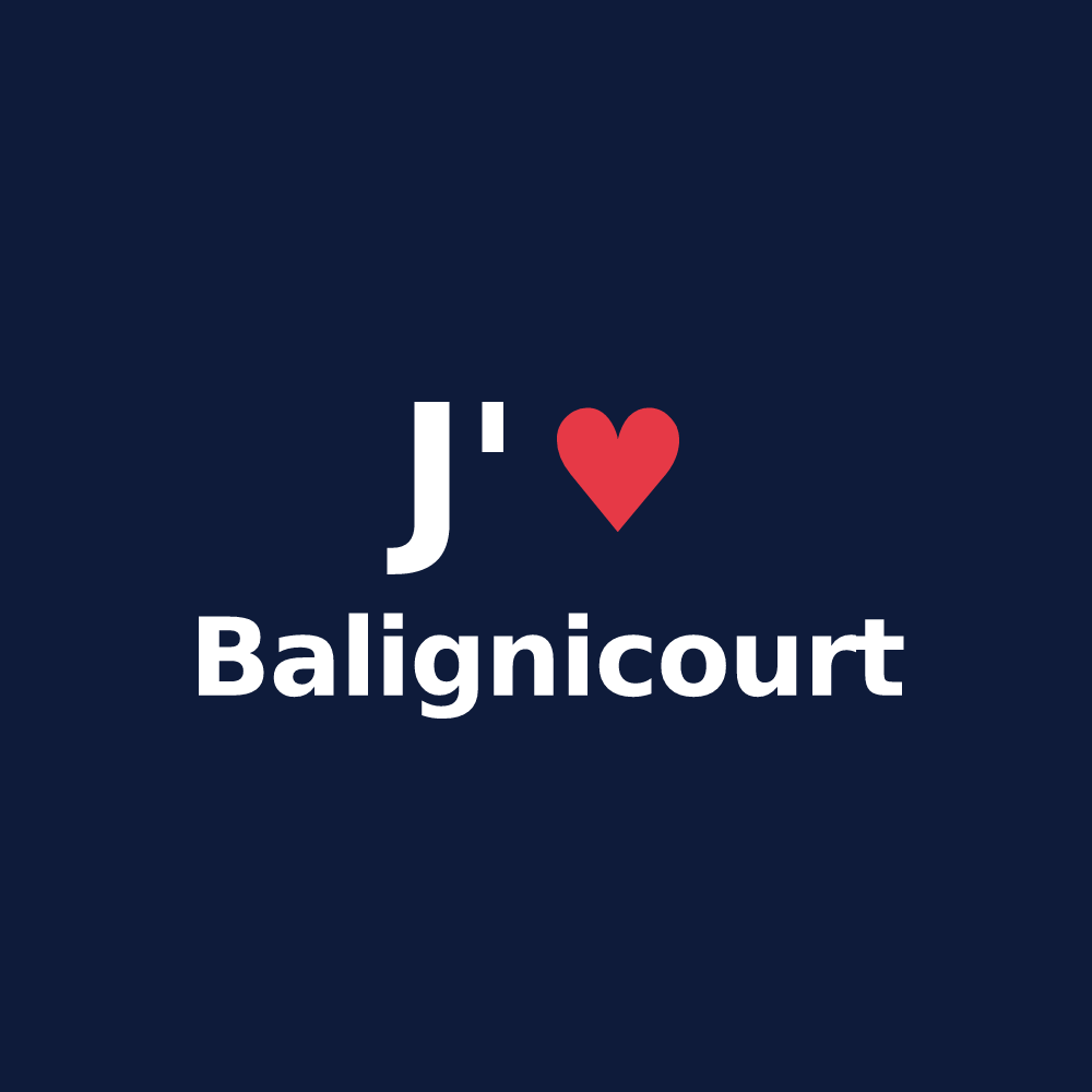 T-shirt personnalisé Balignicourt — design J'aime Balignicourt