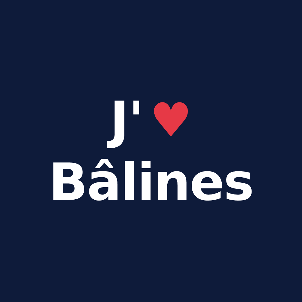 T-shirt personnalisé Bâlines — design J'aime Bâlines