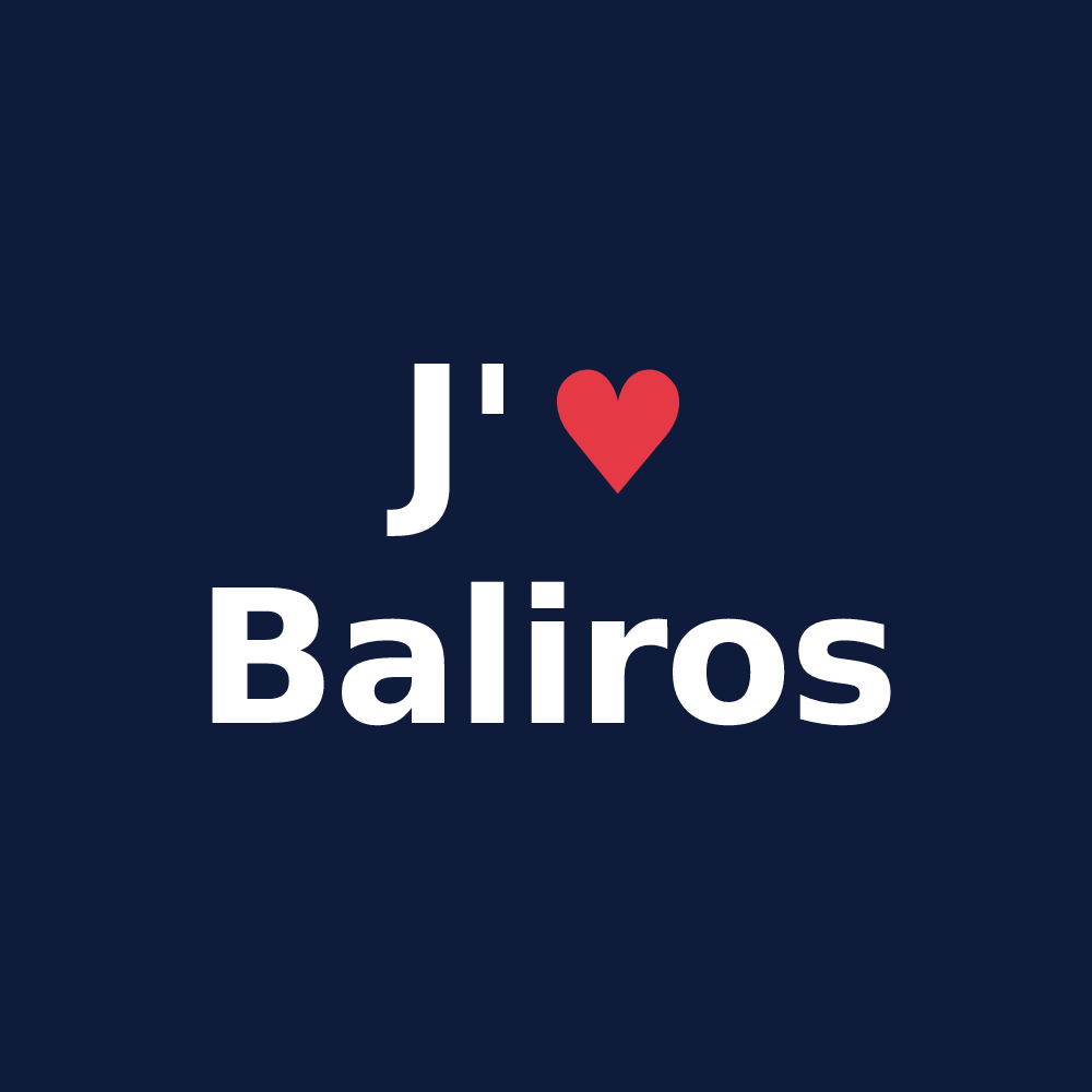 T-shirt personnalisé Baliros — design J'aime Baliros