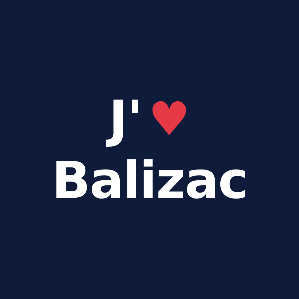T-shirt personnalisé Balizac — design J'aime Balizac