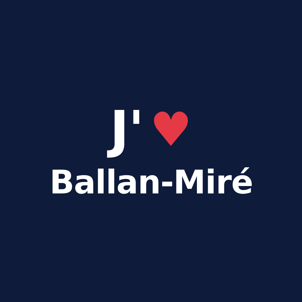 T-shirt personnalisé Ballan-Miré — design J'aime Ballan-Miré