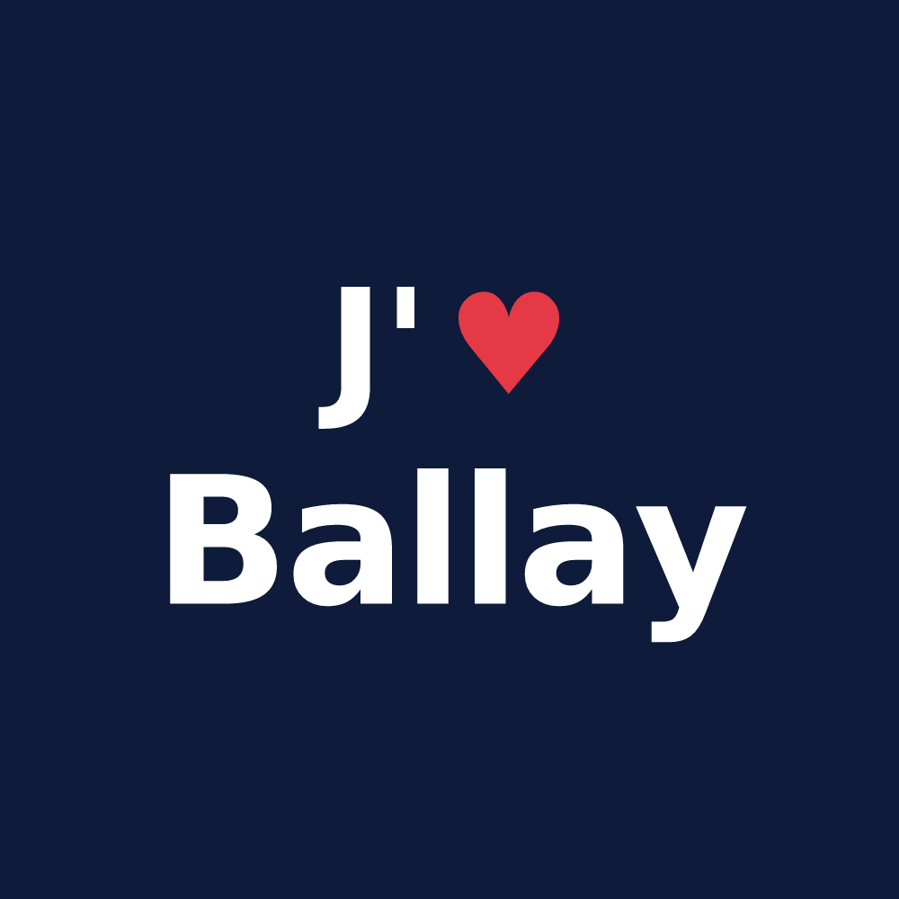 T-shirt personnalisé Ballay — design J'aime Ballay