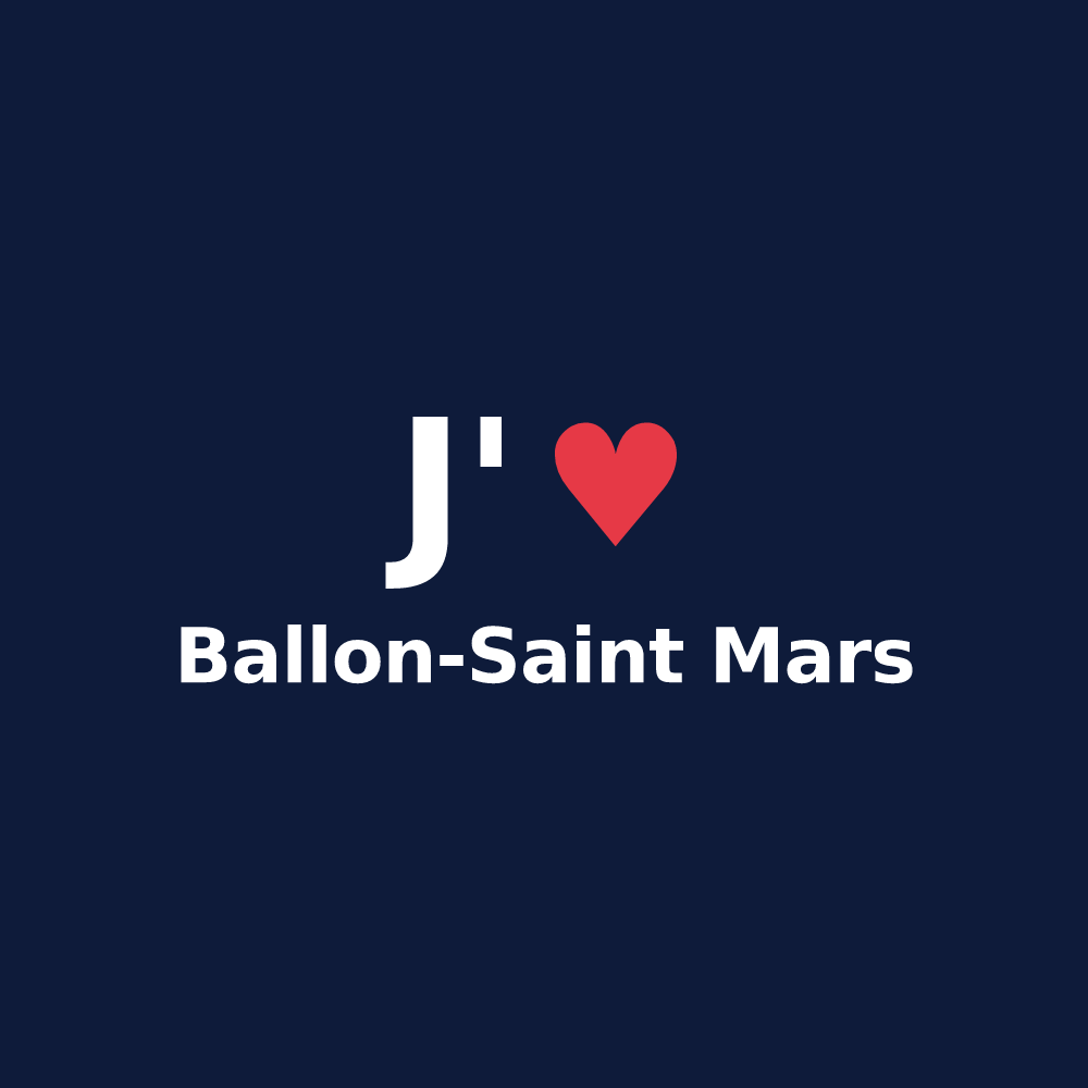 T-shirt personnalisé Ballon-Saint Mars — design J'aime Ballon-Saint Mars
