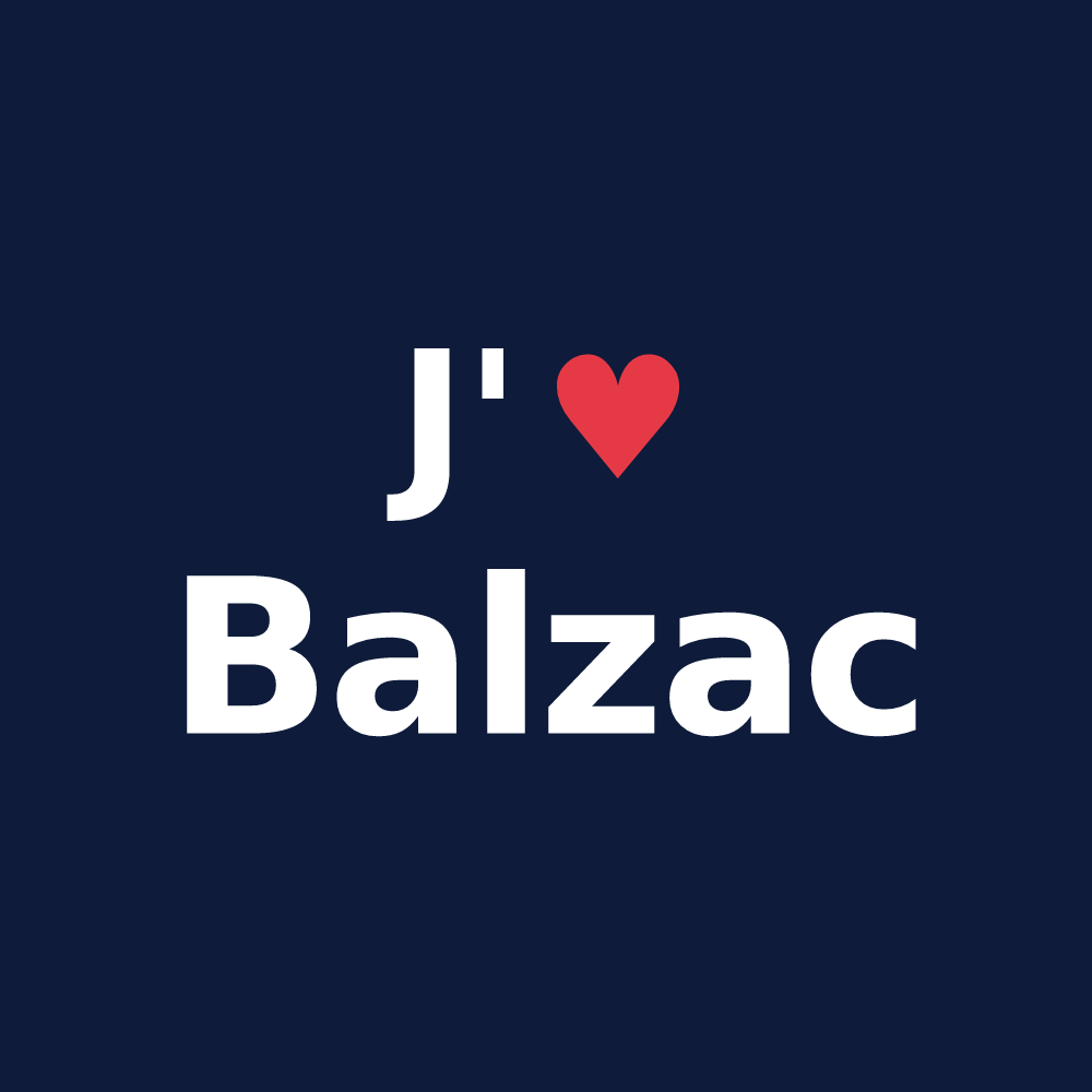 T-shirt personnalisé Balzac — design J'aime Balzac