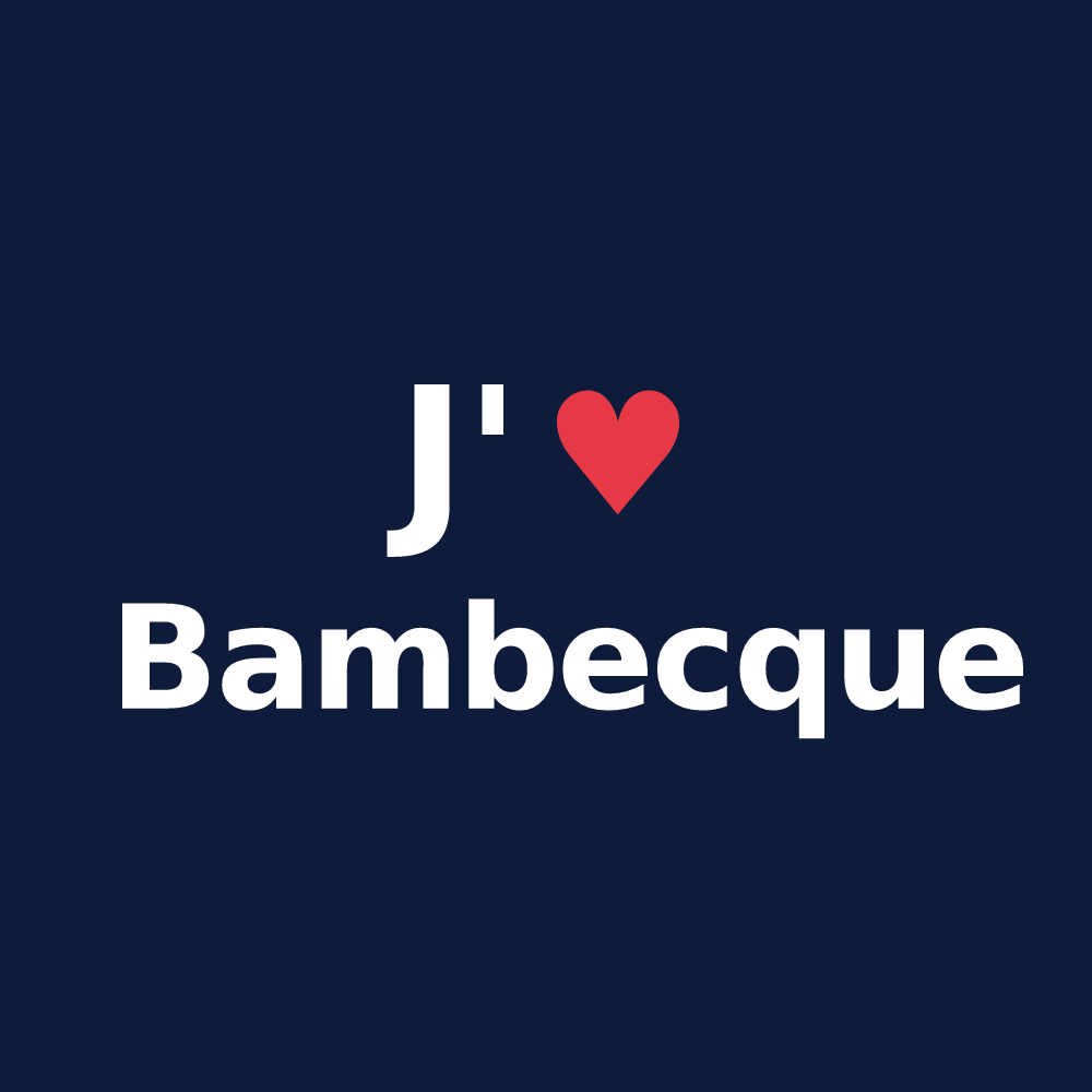 T-shirt personnalisé Bambecque — design J'aime Bambecque