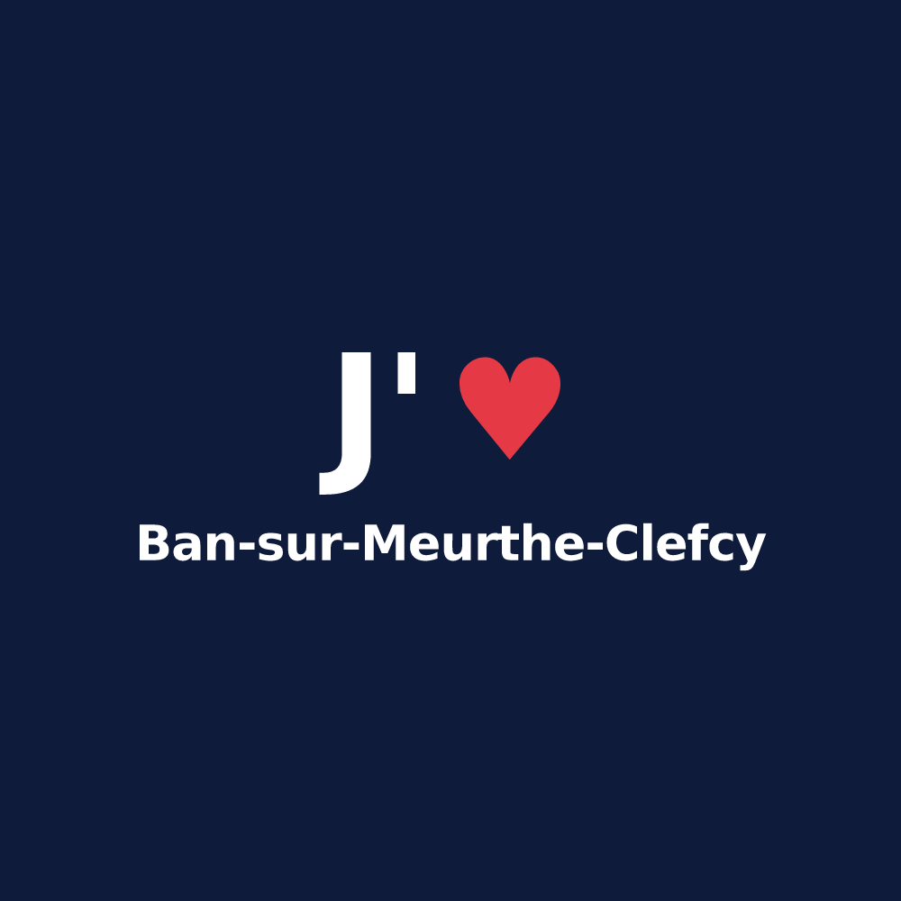 T-shirt personnalisé Ban-sur-Meurthe-Clefcy — design J'aime Ban-sur-Meurthe-Clefcy