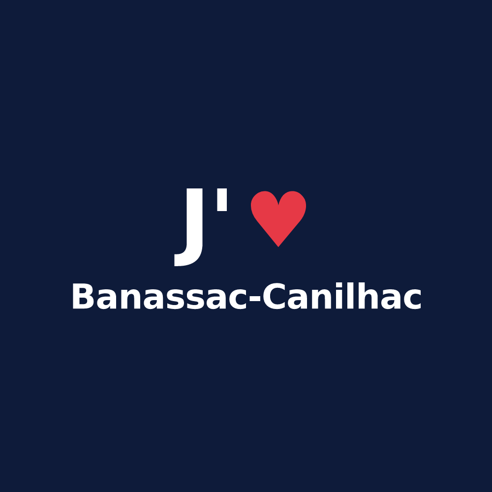 T-shirt personnalisé Banassac-Canilhac — design J'aime Banassac-Canilhac