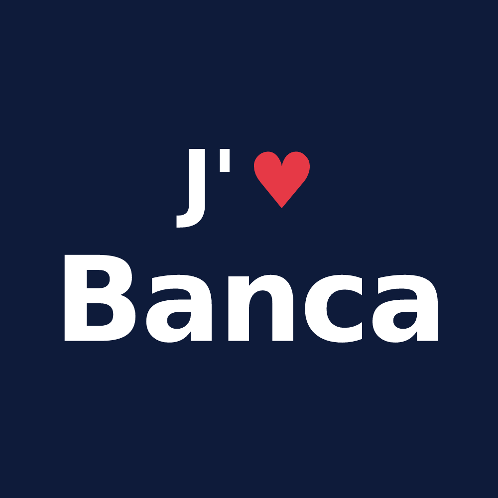T-shirt personnalisé Banca — design J'aime Banca