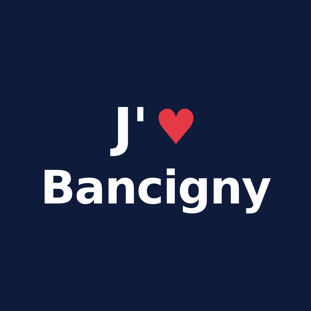 T-shirt personnalisé Bancigny — design J'aime Bancigny
