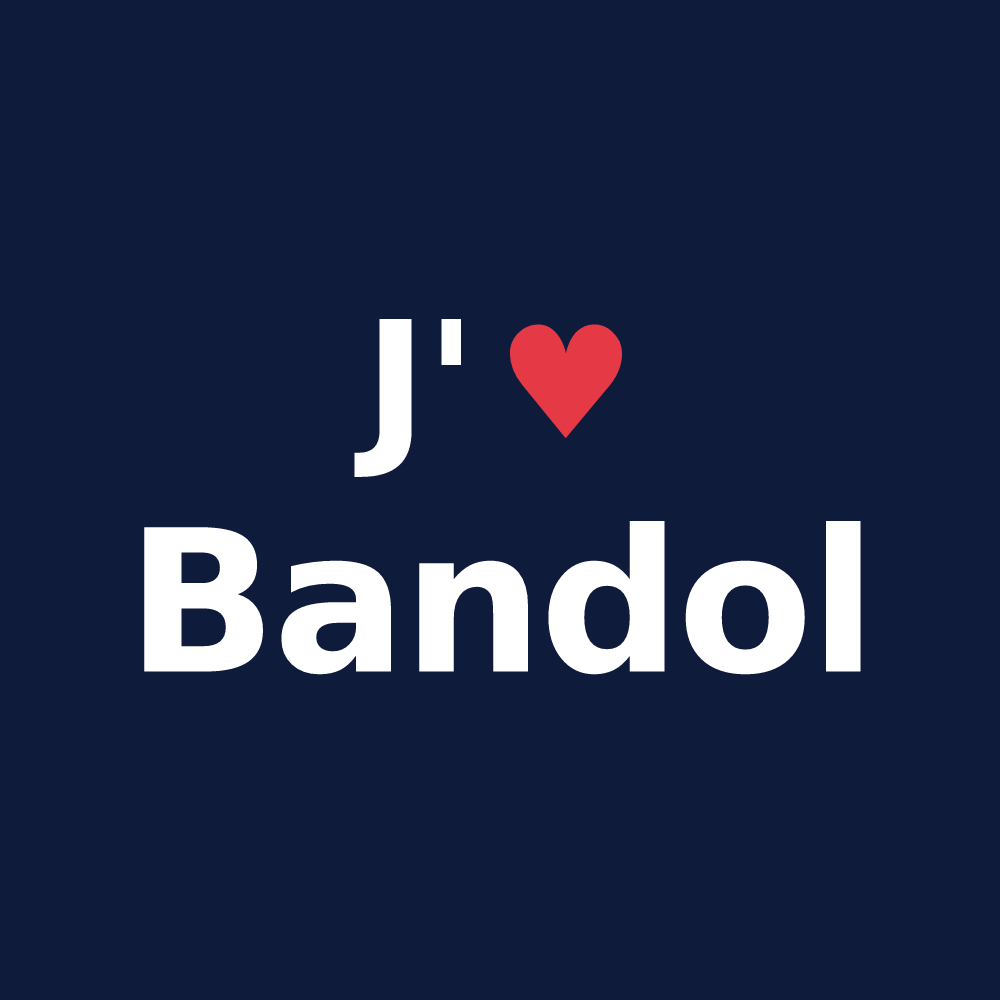 T-shirt personnalisé Bandol — design J'aime Bandol