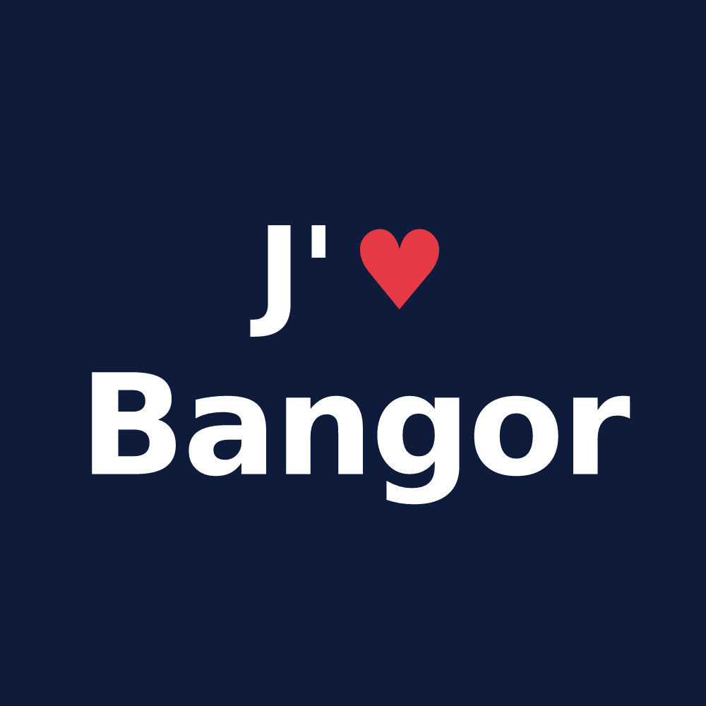 T-shirt personnalisé Bangor — design J'aime Bangor