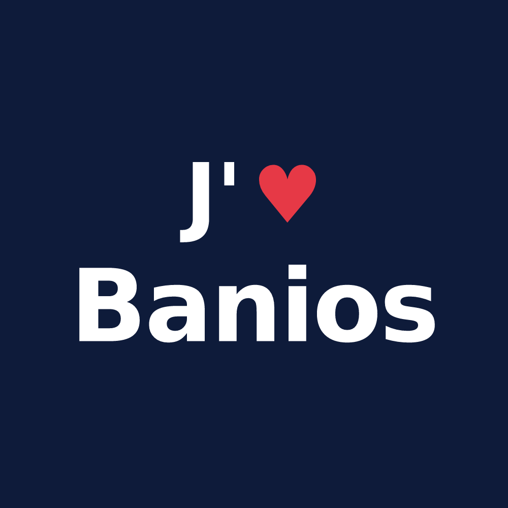 T-shirt personnalisé Banios — design J'aime Banios