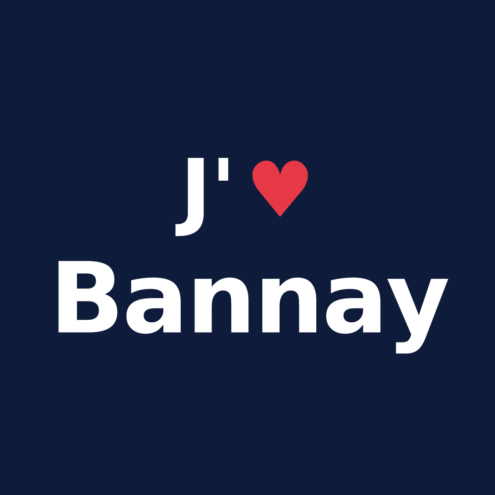T-shirt personnalisé Bannay — design J'aime Bannay