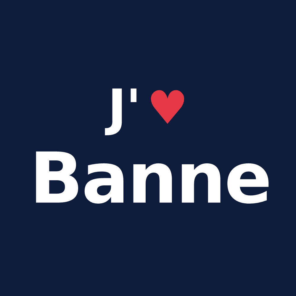 T-shirt personnalisé Banne — design J'aime Banne