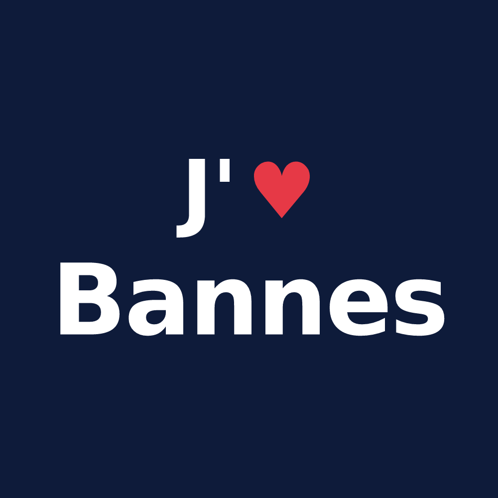 T-shirt personnalisé Bannes — design J'aime Bannes