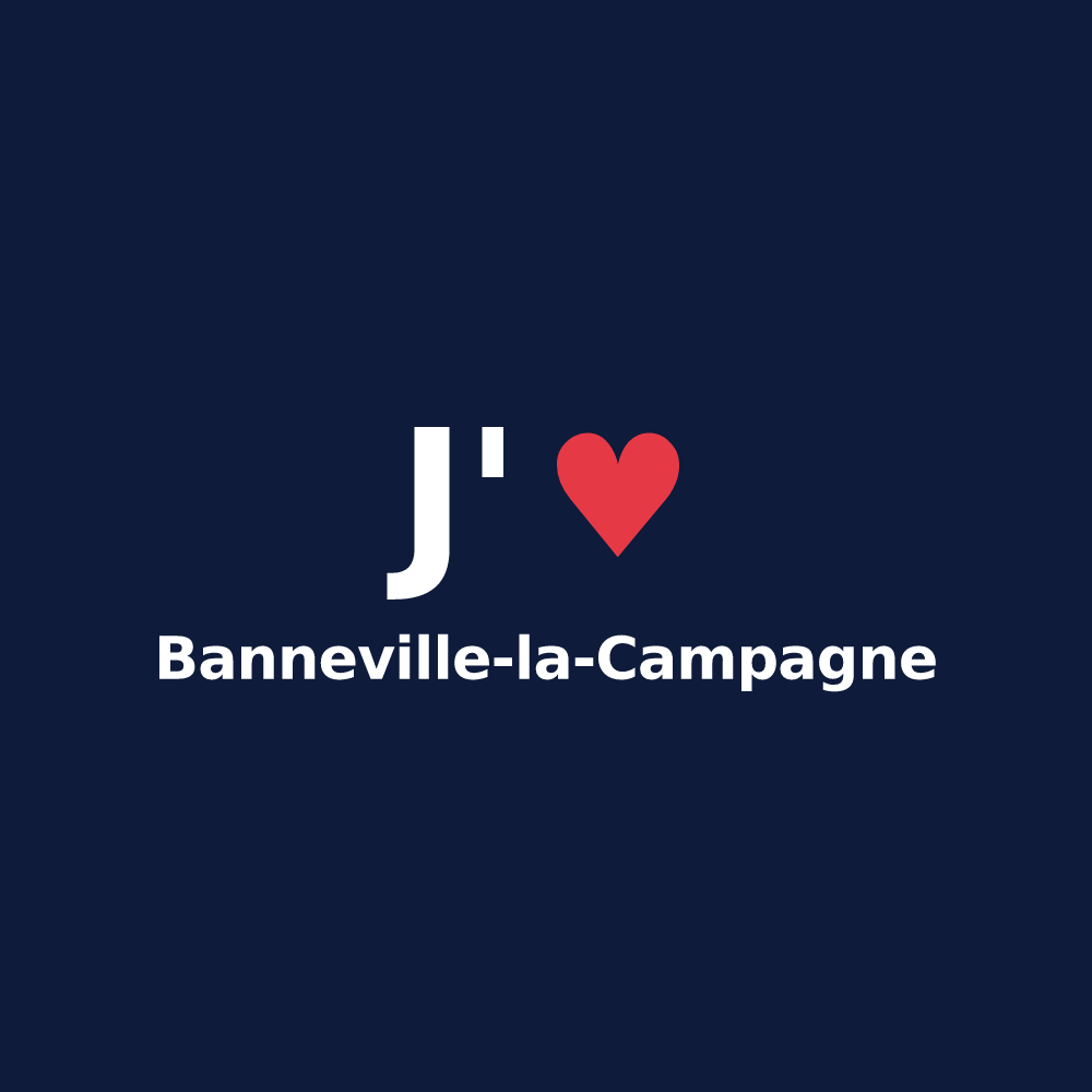 T-shirt personnalisé Banneville-la-Campagne — design « J'aime Banneville-la-Campagne » imprimé sur le t-shirt