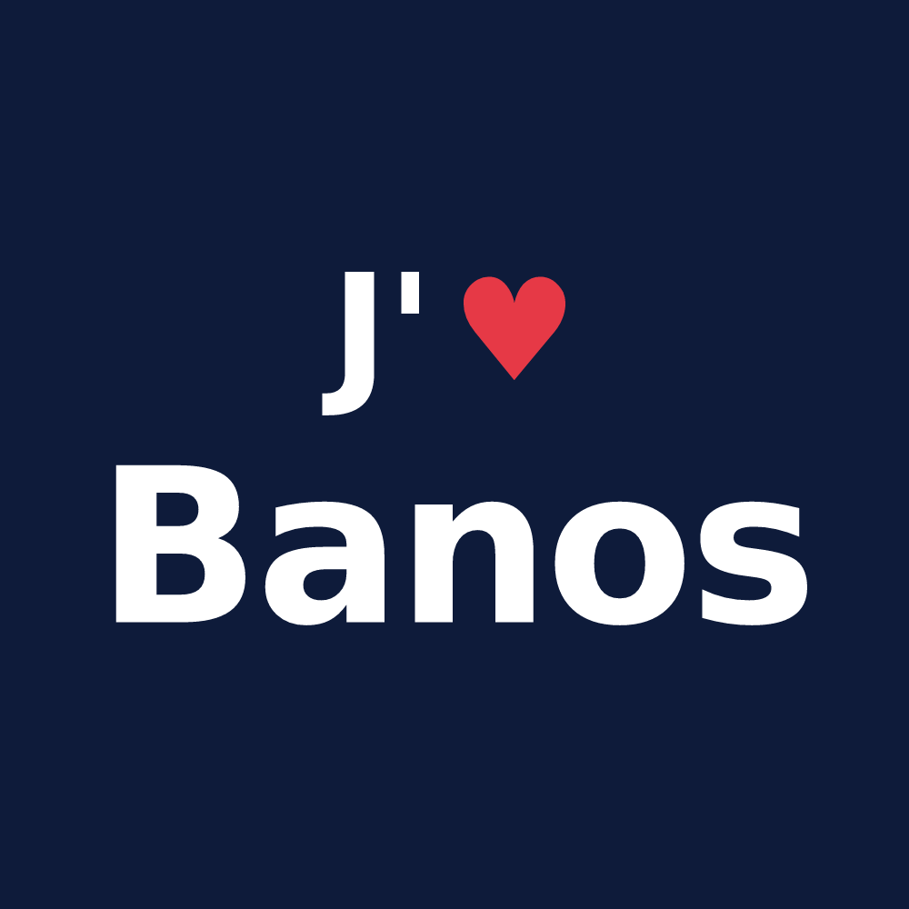 T-shirt personnalisé Banos — design J'aime Banos