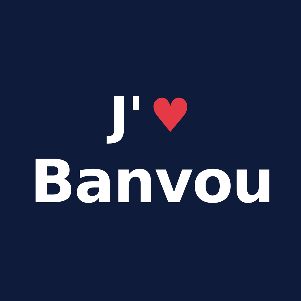 T-shirt personnalisé Banvou — design J'aime Banvou