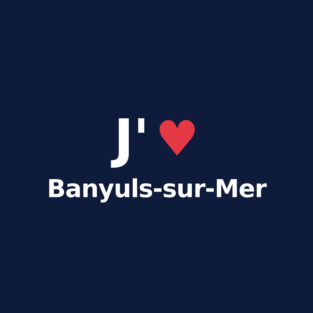 T-shirt personnalisé Banyuls-sur-Mer — design J'aime Banyuls-sur-Mer