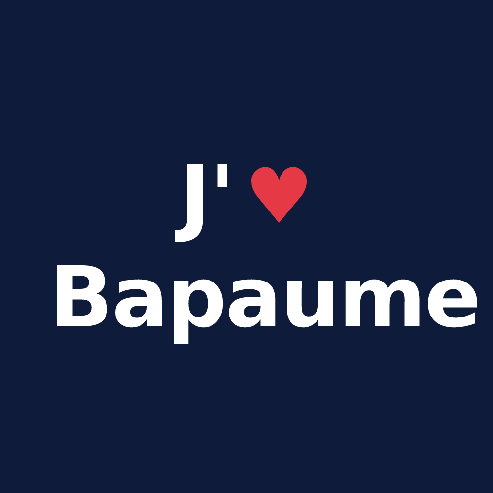 T-shirt personnalisé Bapaume — design J'aime Bapaume