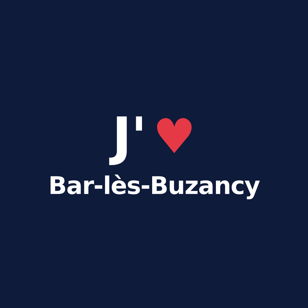 T-shirt personnalisé Bar-lès-Buzancy — design J'aime Bar-lès-Buzancy