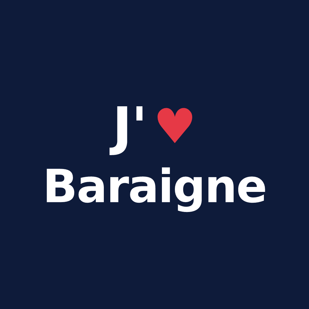 T-shirt personnalisé Baraigne — design J'aime Baraigne
