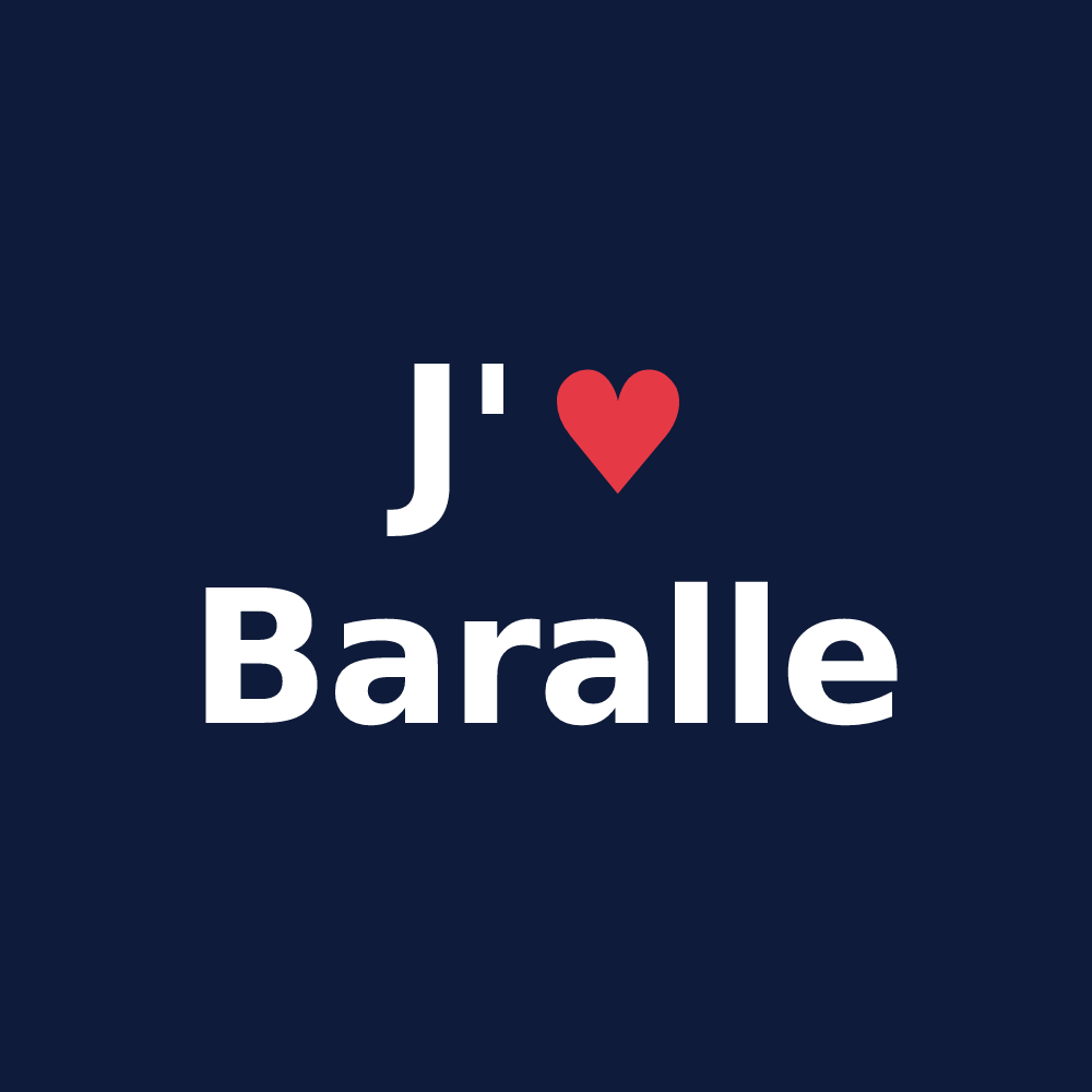 T-shirt personnalisé Baralle — design J'aime Baralle