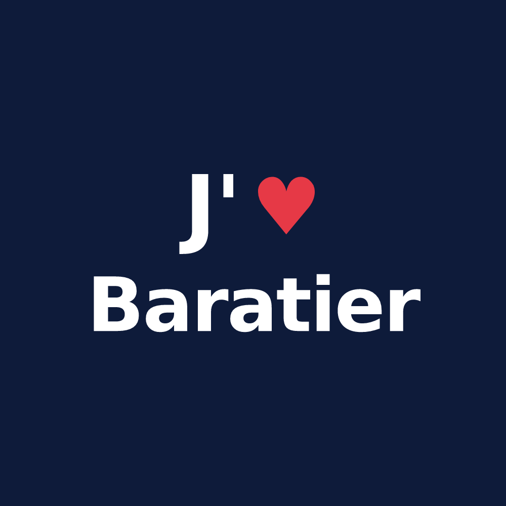 T-shirt personnalisé Baratier — design J'aime Baratier