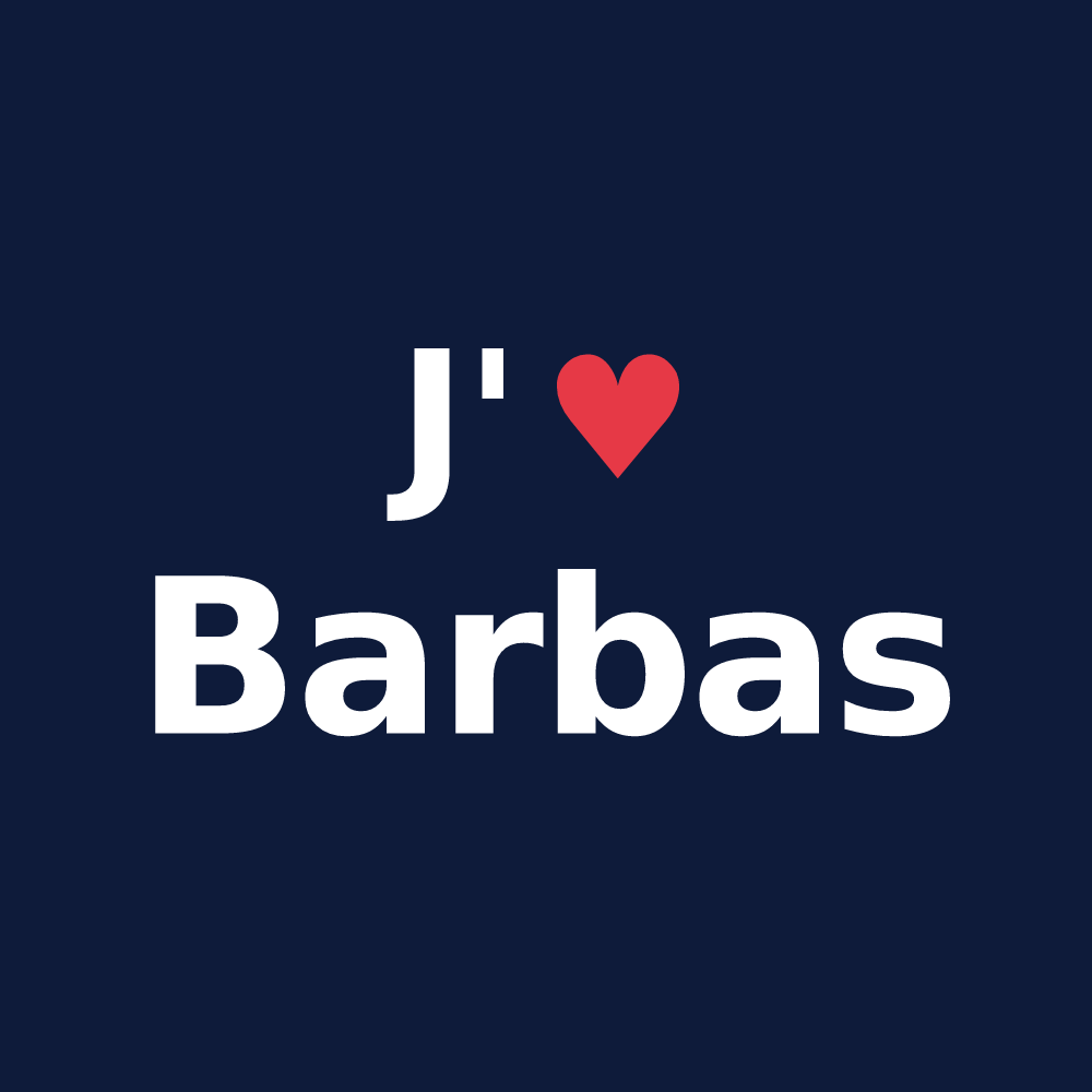 T-shirt personnalisé Barbas — design J'aime Barbas