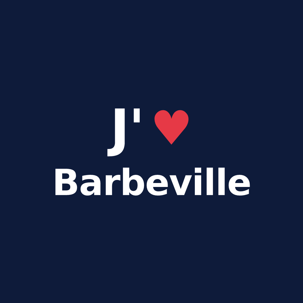T-shirt personnalisé Barbeville — design J'aime Barbeville
