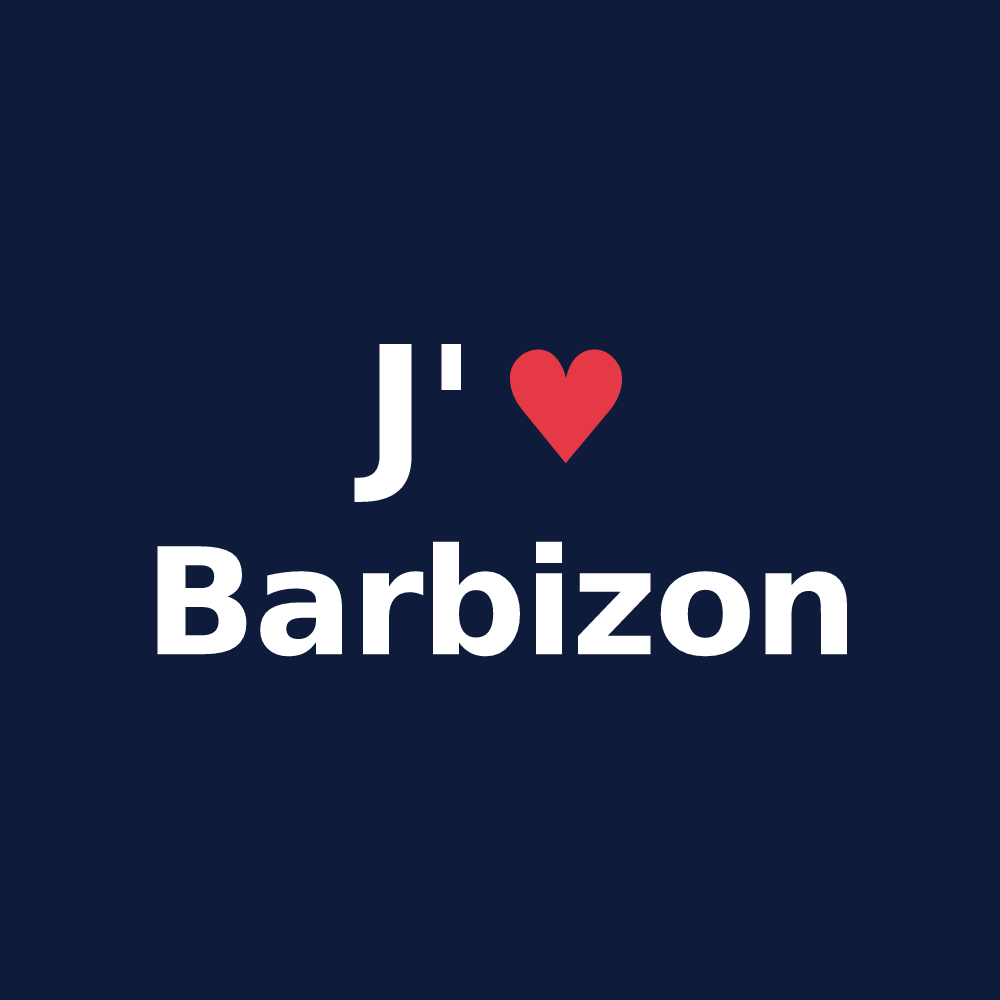 T-shirt personnalisé Barbizon — design J'aime Barbizon