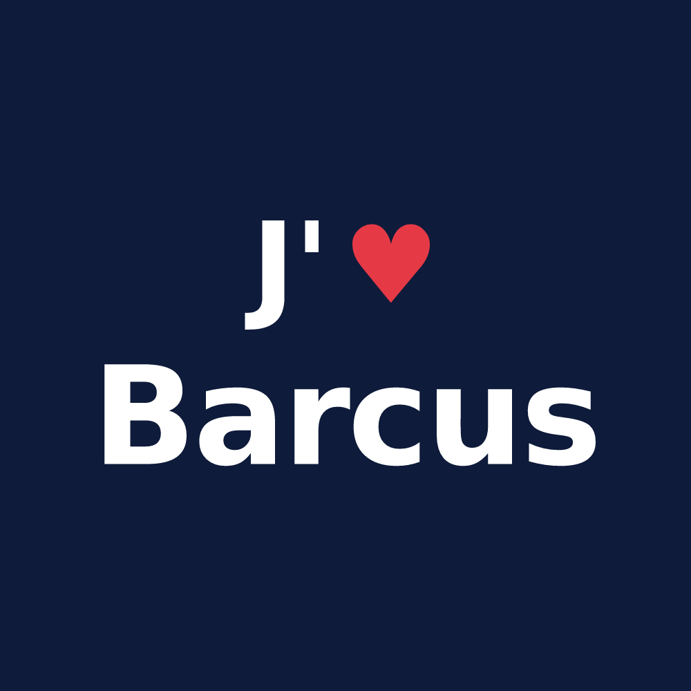T-shirt personnalisé Barcus — design J'aime Barcus