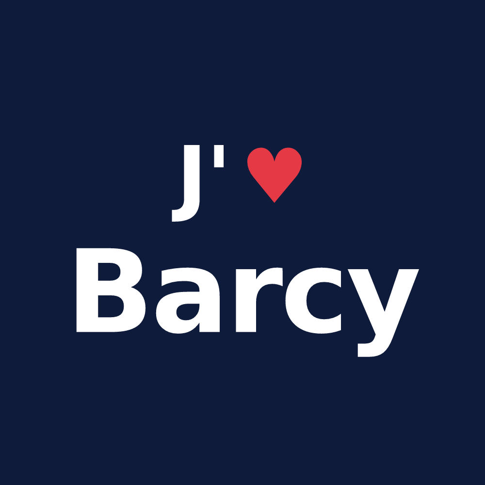 T-shirt personnalisé Barcy — design J'aime Barcy