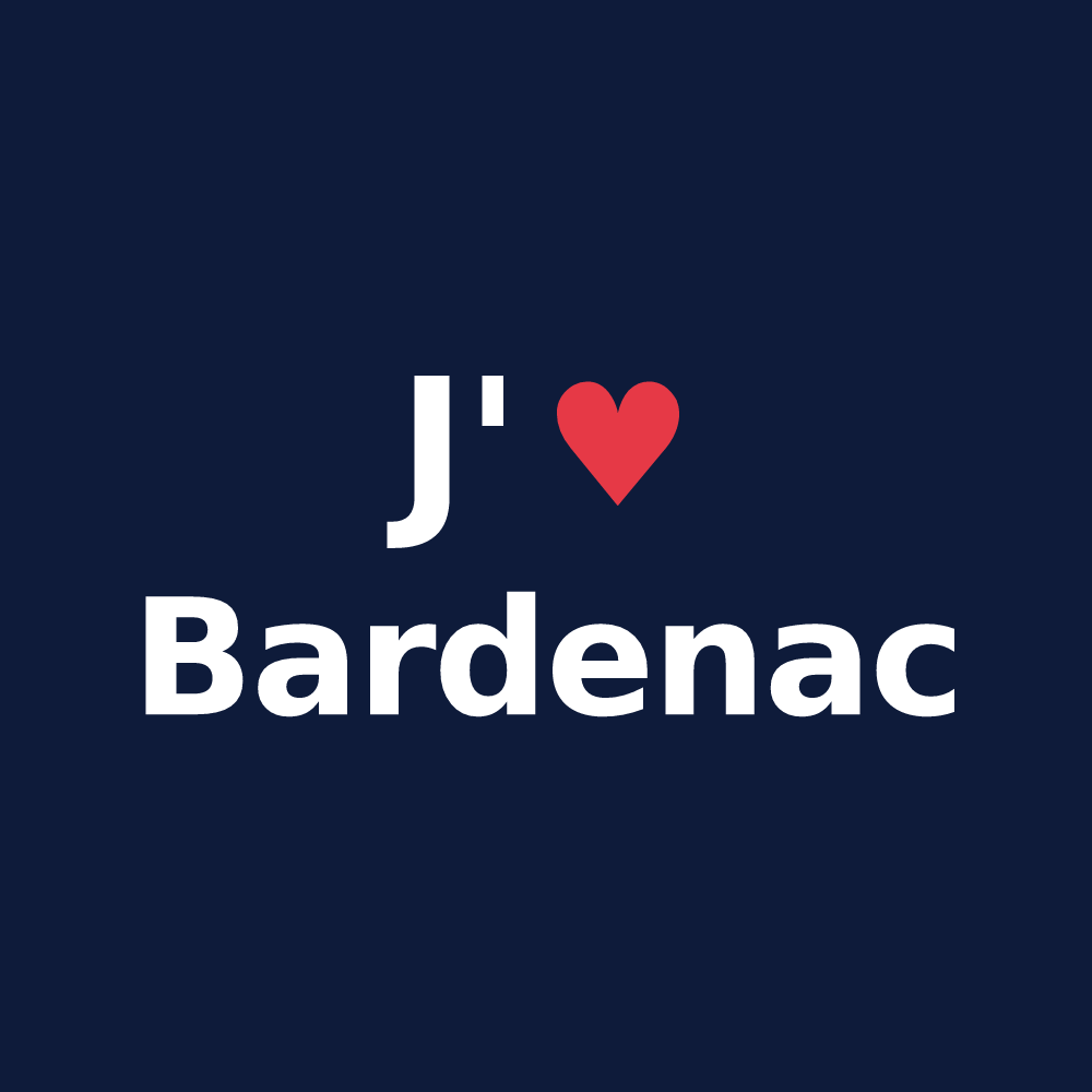 T-shirt personnalisé Bardenac — design J'aime Bardenac