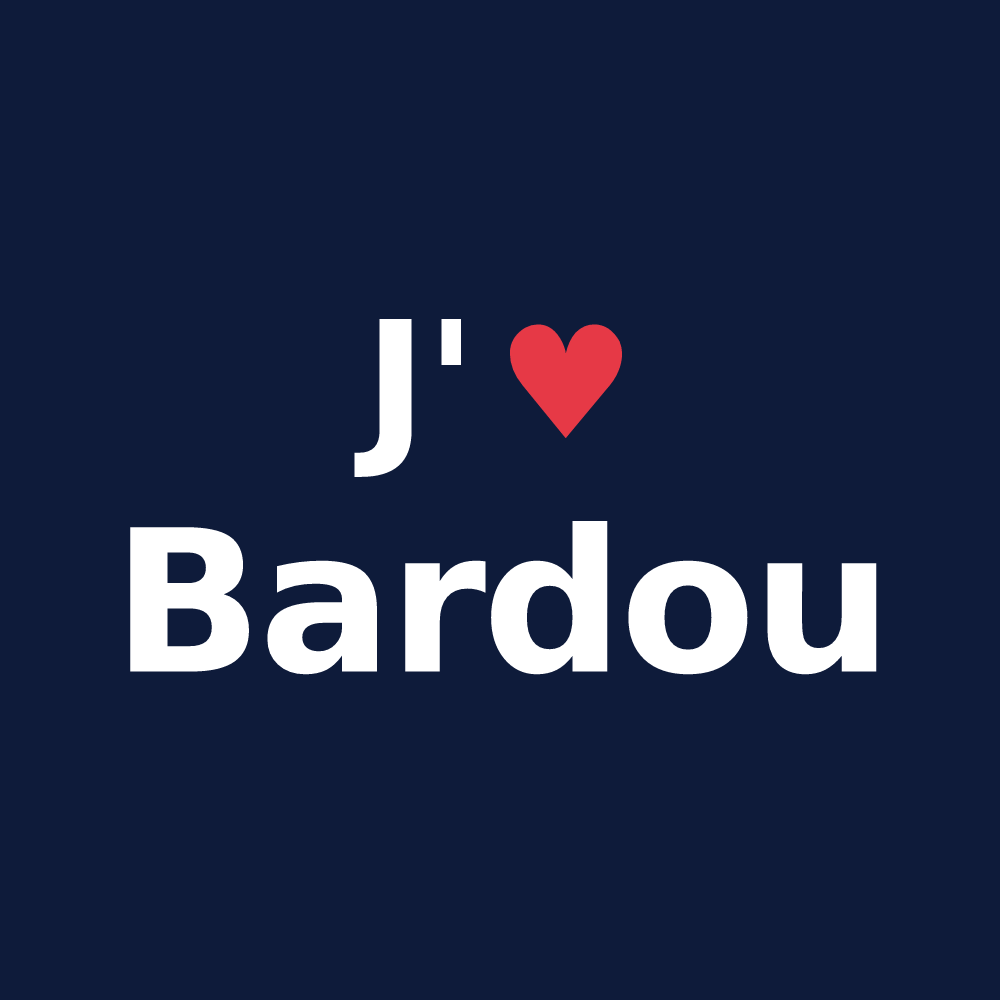 T-shirt personnalisé Bardou — design J'aime Bardou