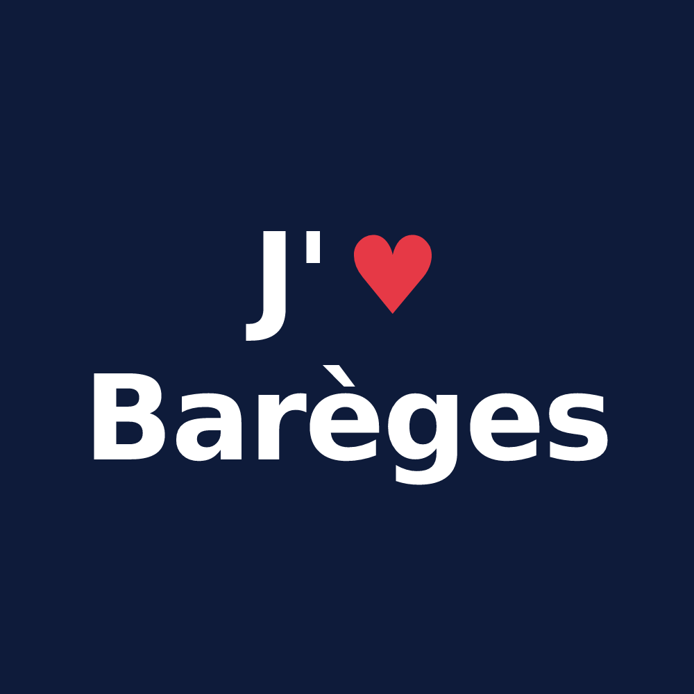 T-shirt personnalisé Barèges — design J'aime Barèges