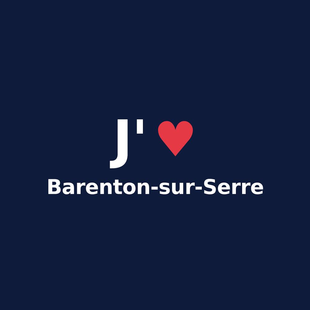 T-shirt personnalisé Barenton-sur-Serre — design J'aime Barenton-sur-Serre
