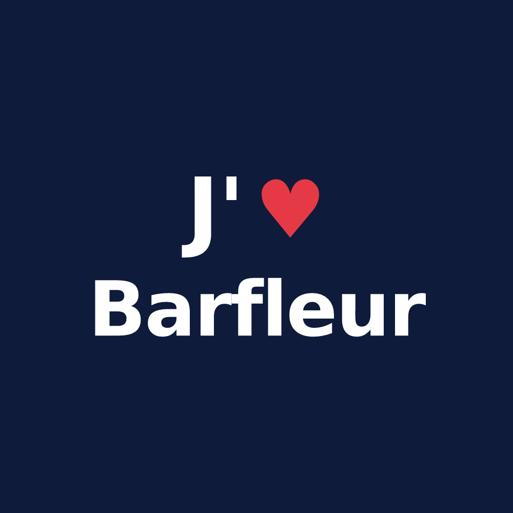 T-shirt personnalisé Barfleur — design J'aime Barfleur