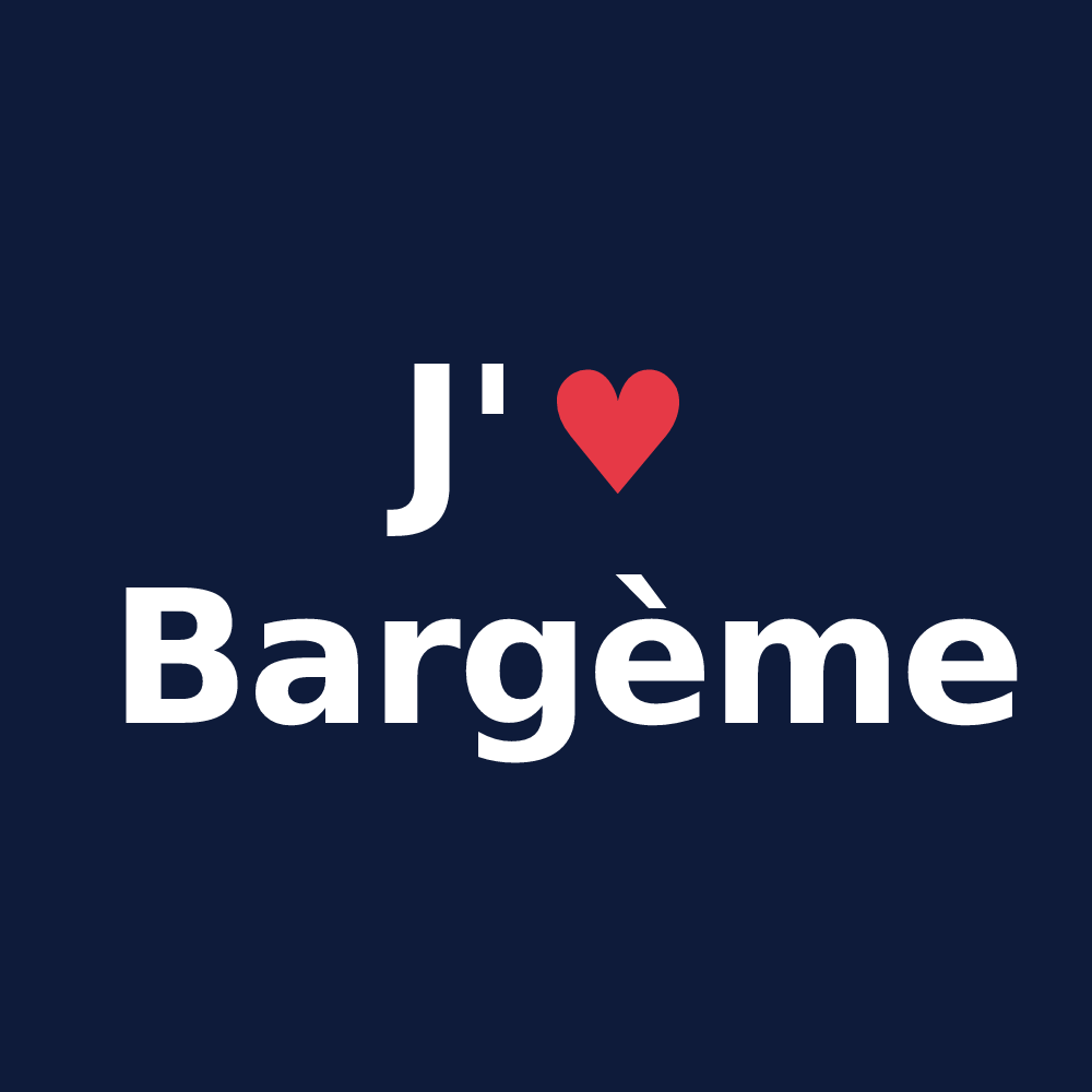 T-shirt personnalisé Bargème — design J'aime Bargème