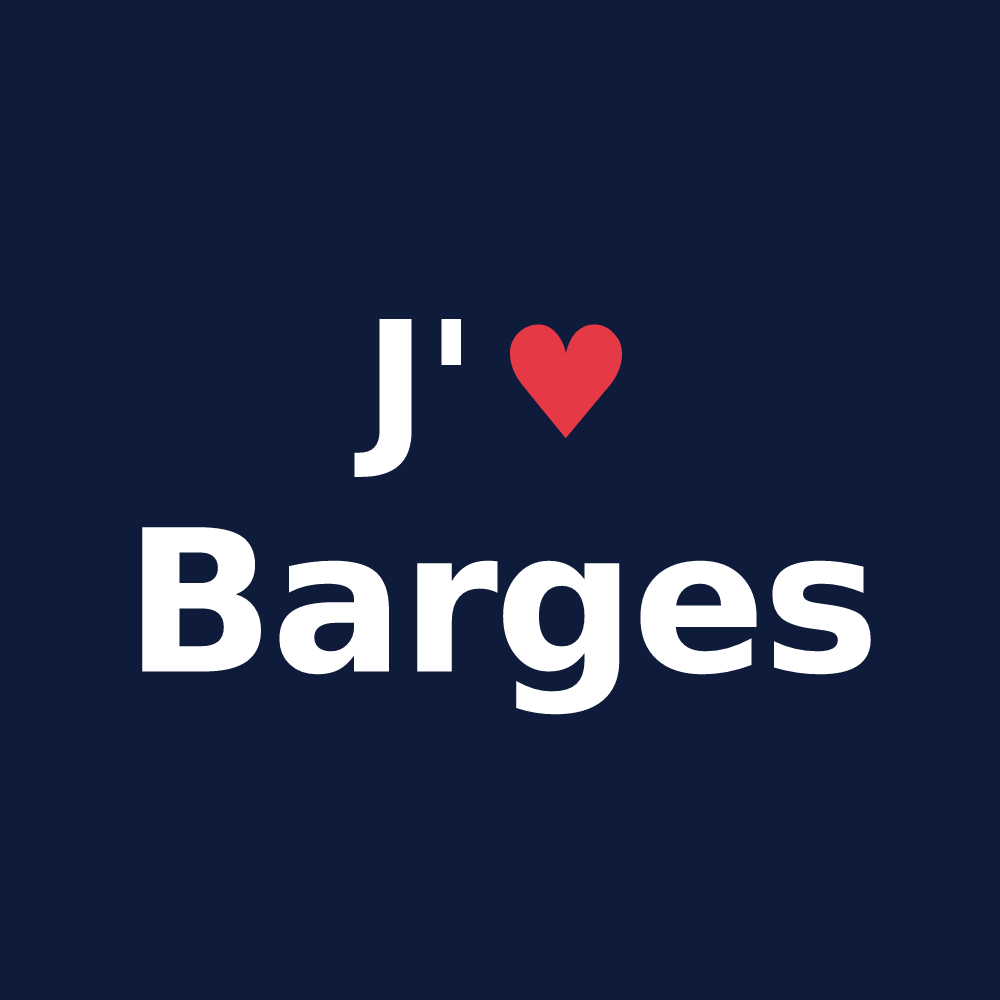 T-shirt personnalisé Barges — design J'aime Barges