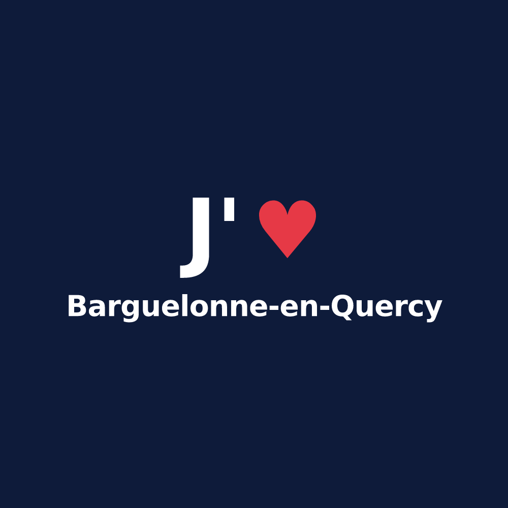T-shirt personnalisé Barguelonne-en-Quercy — design J'aime Barguelonne-en-Quercy