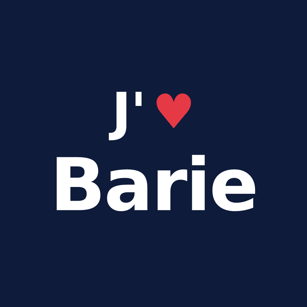 T-shirt personnalisé Barie — design J'aime Barie