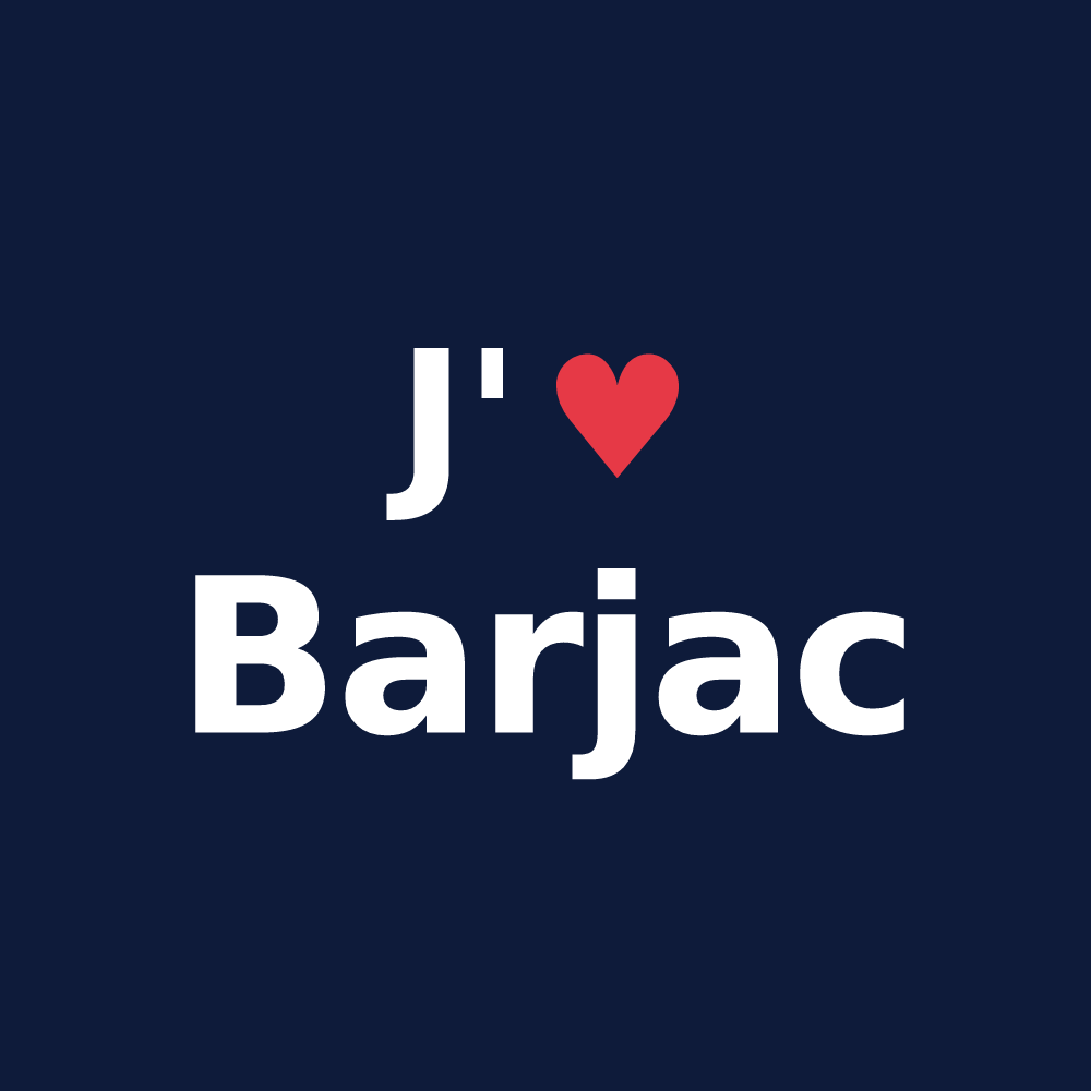 T-shirt personnalisé Barjac — design J'aime Barjac